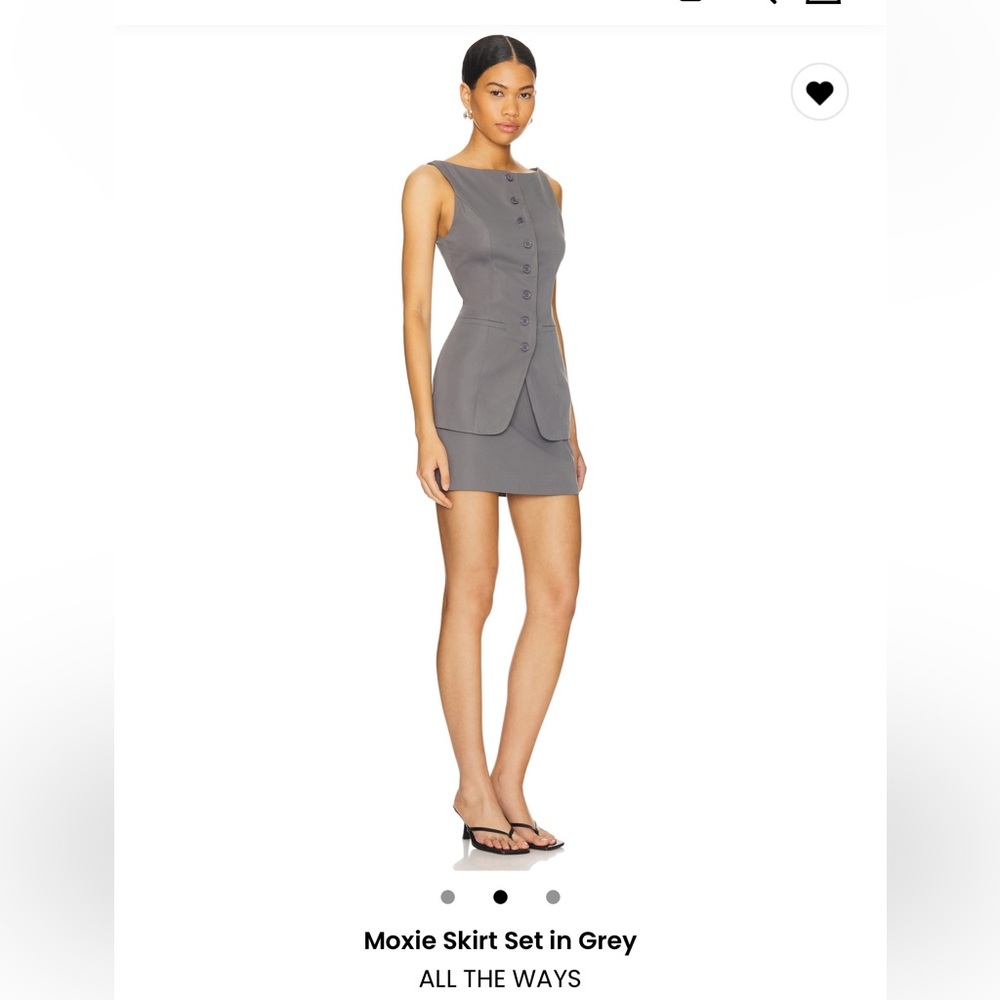 Revolve Moxie Skirt Set in Grey XS NWT - Picture 2 of 3